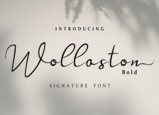 Wollaston Bold Script Font