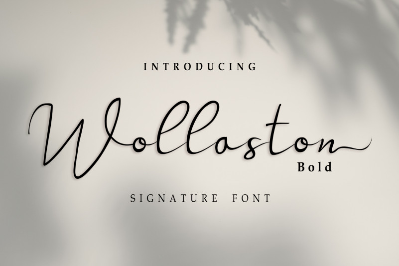 Wollaston Bold Script Font