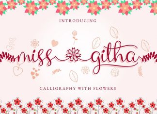 Miss Githa Calligraphy Font