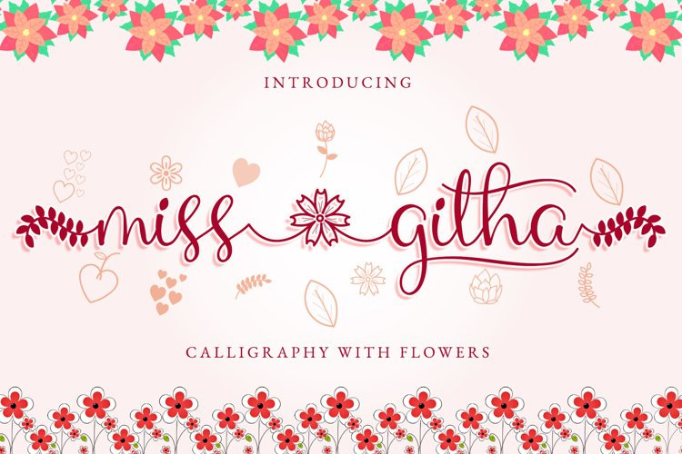 Miss Githa Calligraphy Font