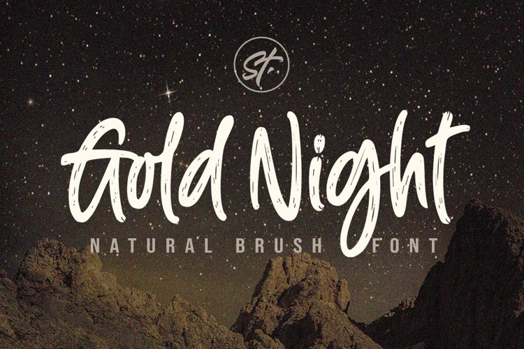 Gold Night Brush Font