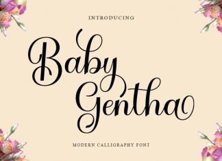 Baby Gentha Calligraphy Font
