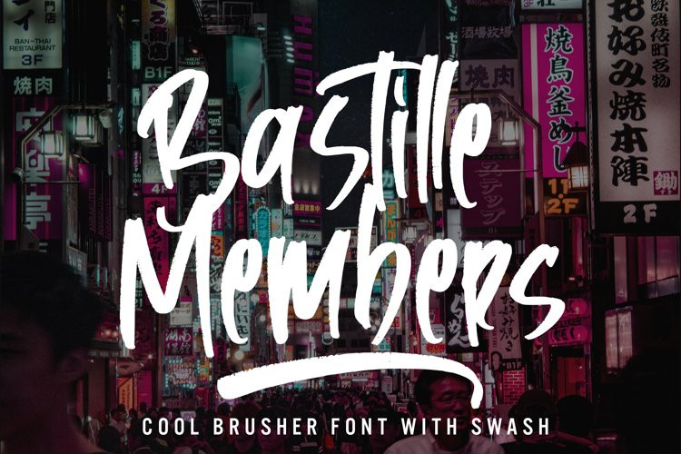 Bastille Members Brush Font