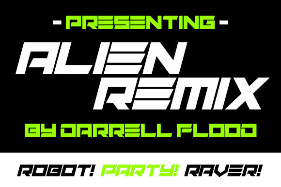 Alien Remix Display Font