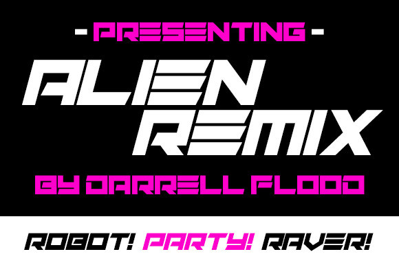 Alien Remix Display Font