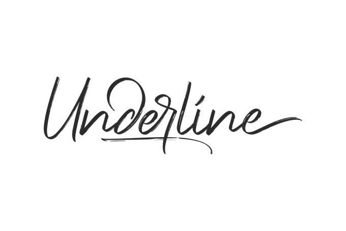 Underlines Brush Font