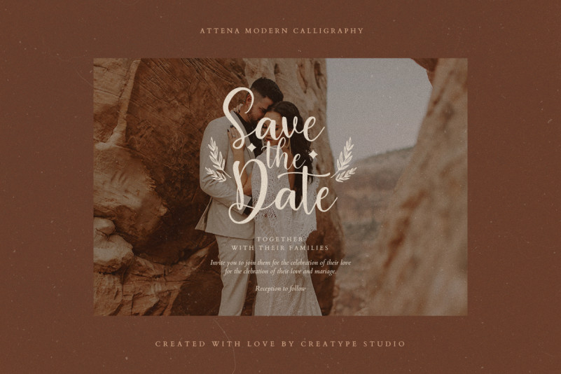 Attena Calligraphy Font