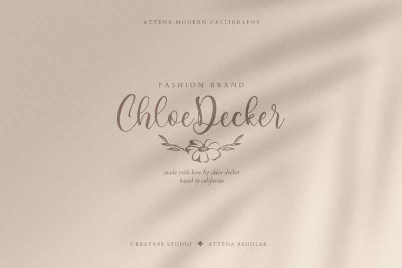 Attena Calligraphy Font