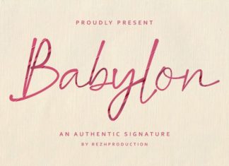 Babylon Script Font