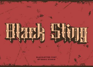 Black Sting Display Font