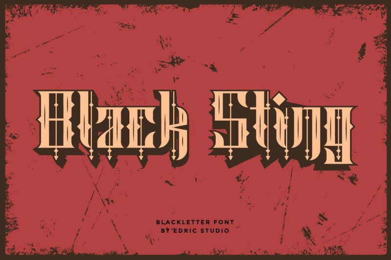 Black Sting Display Font