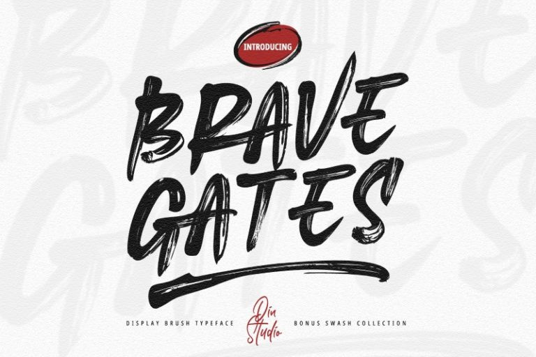 Brave Gates Brush Font