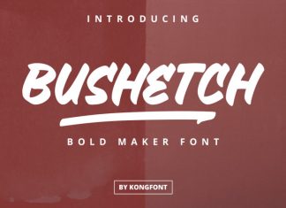 Bushetch Brush Font