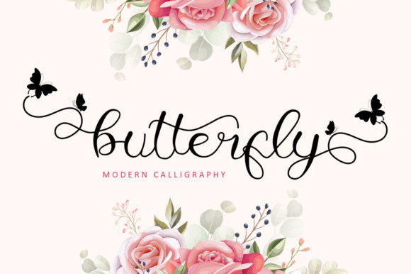 Butterfly Calligraphy Font