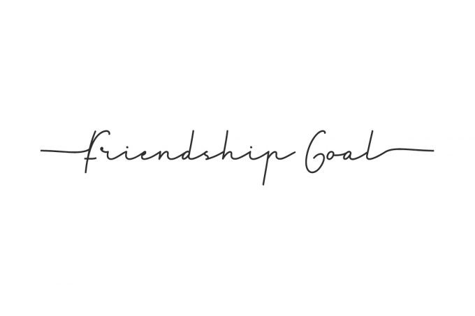 Friendship Goal Handwritten Font