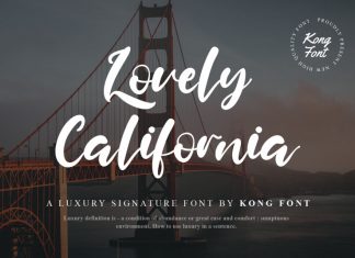 Lovely California Script Font