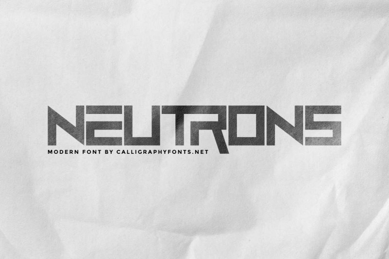 Neutrons Display Font