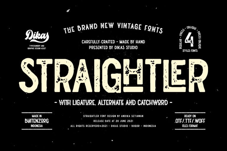 Straightler Display Font