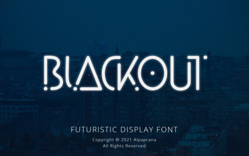 Blackout Display Font