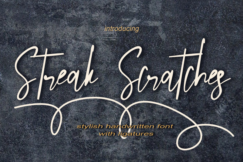 Streak Scratches Script Font