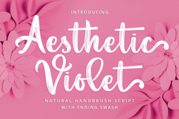 Aesthetic Violet Brush Font