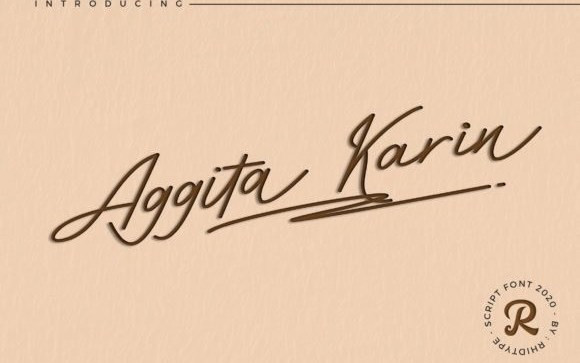 Aggita Karin Handwritten Font