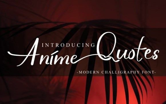 Anime Quotes Script Font