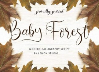 Baby Forest Calligraphy Font