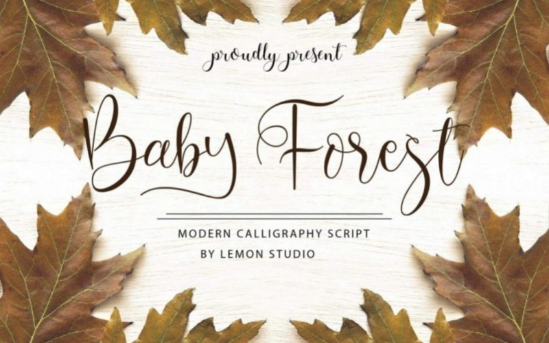 Baby Forest Calligraphy Font