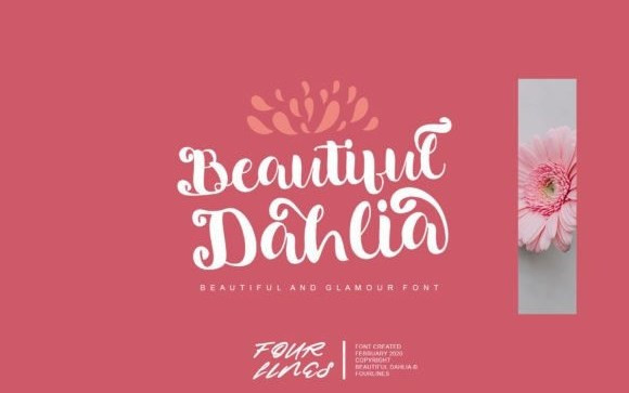 Beautiful Dahlia Calligraphy Font