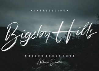 Bigsby Hills Brush Font