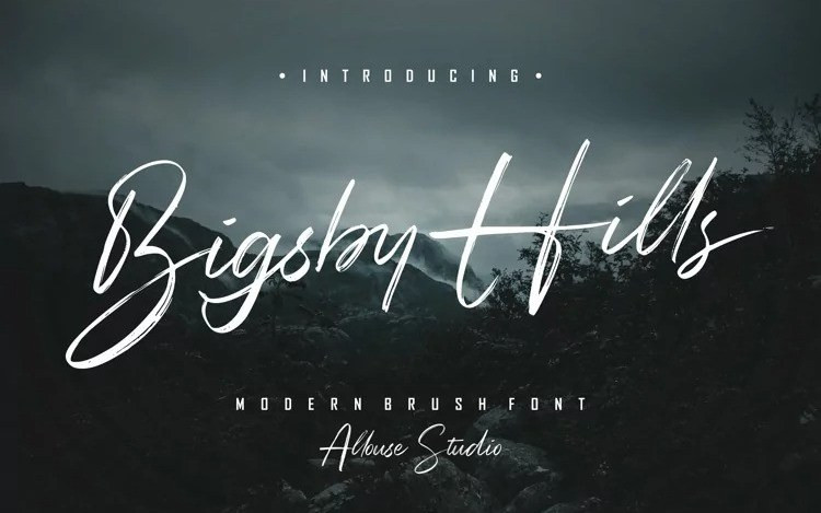 Bigsby Hills Brush Font