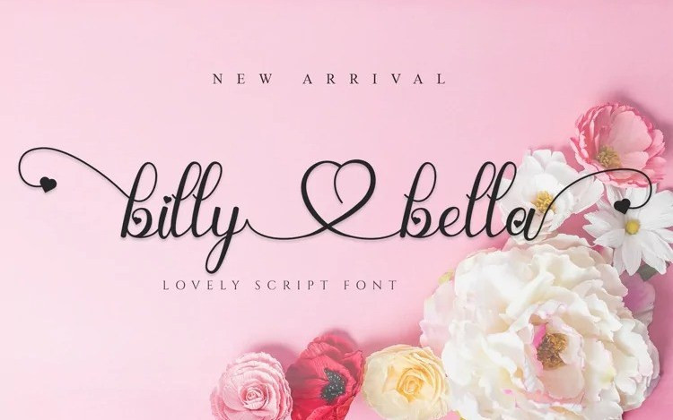 Billy Bella Calligraphy Font