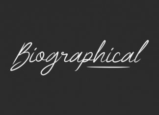 Biographical Handwritten Font