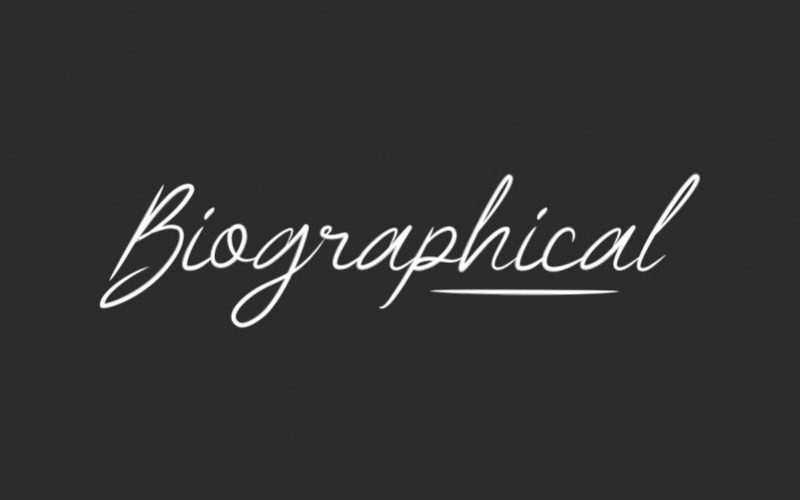 Biographical Handwritten Font