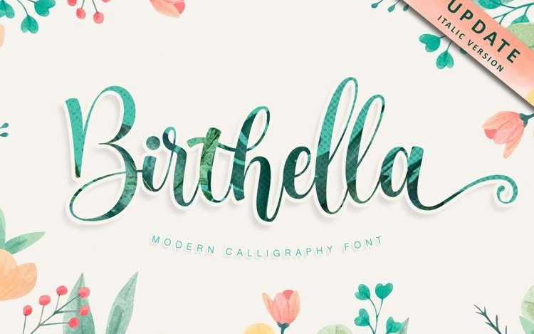 Birthella Calligraphy Font