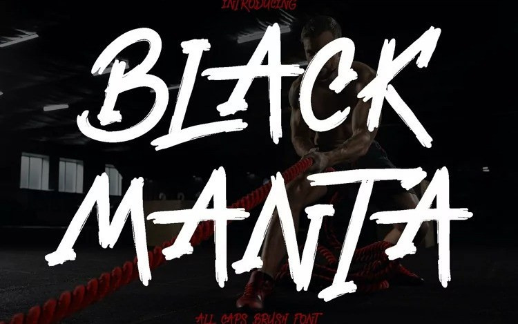 Black Manta Brush Font