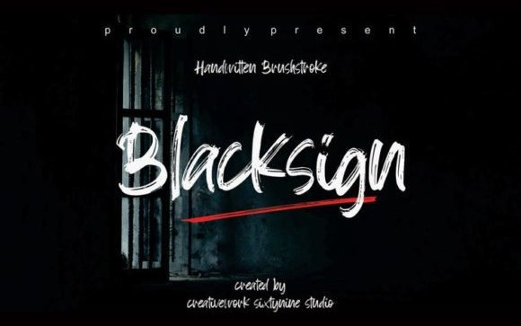 Blacksign Brush Font