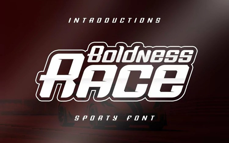 Boldness Race Display Font