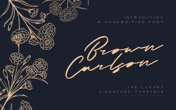 Brown Carlson Handwritten Font