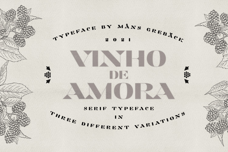 Vinho De Amora Serif Font