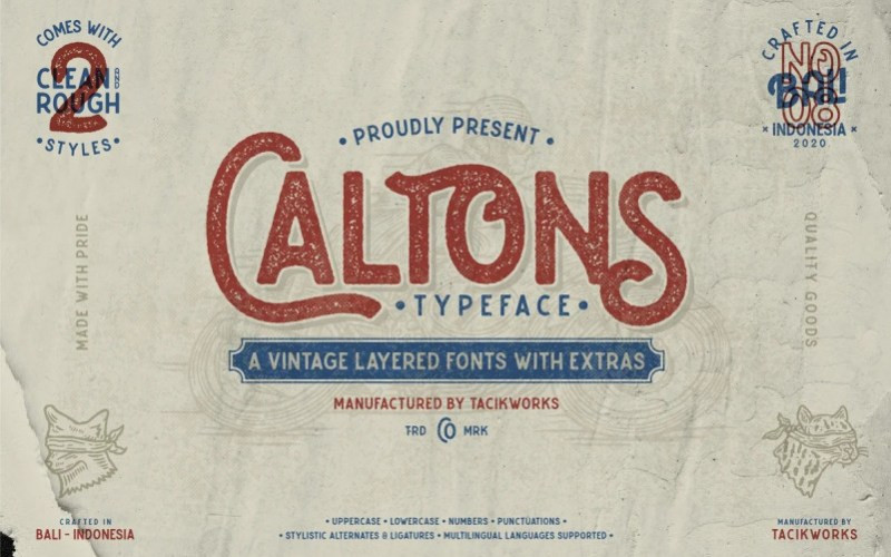 Caltons Display Font