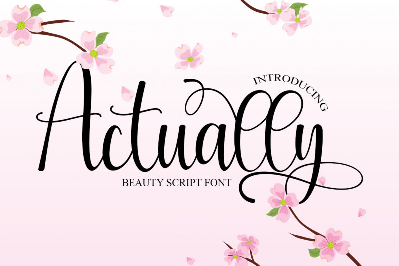 Actually Calligraphy Font