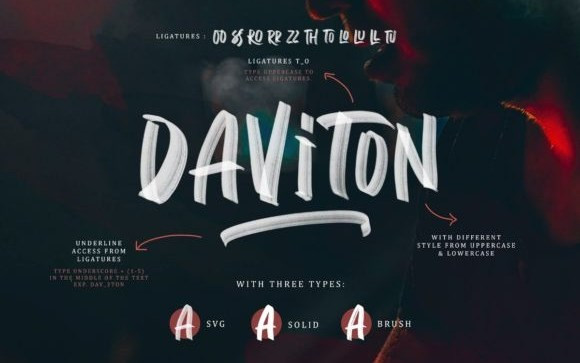 Daviton Brush Font