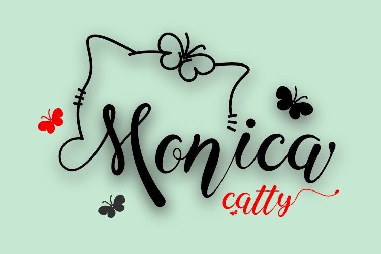 Monica Catty Calligraphy Font