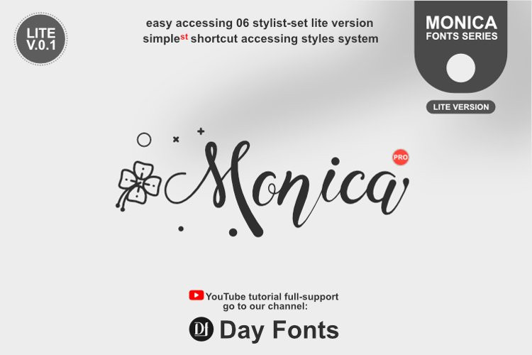 Monica Flower Calligraphy Font