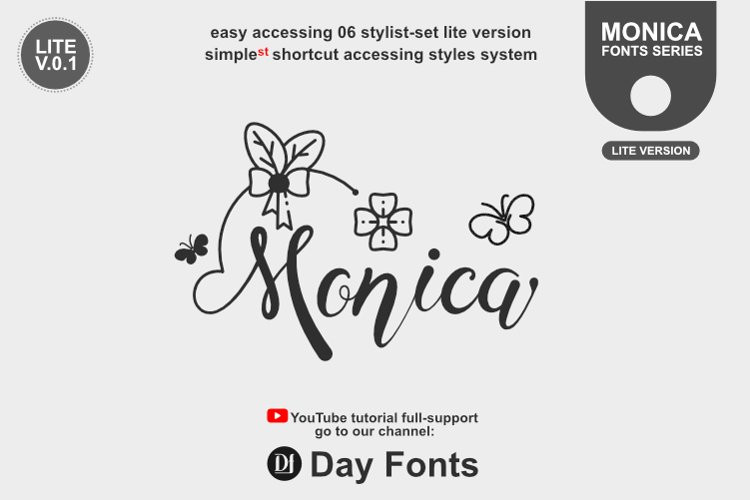 Monica Flower Calligraphy Font