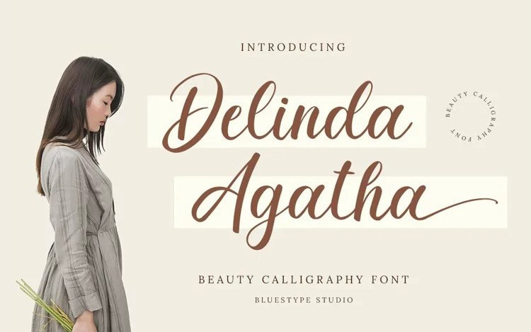 Delinda Agatha Script Font