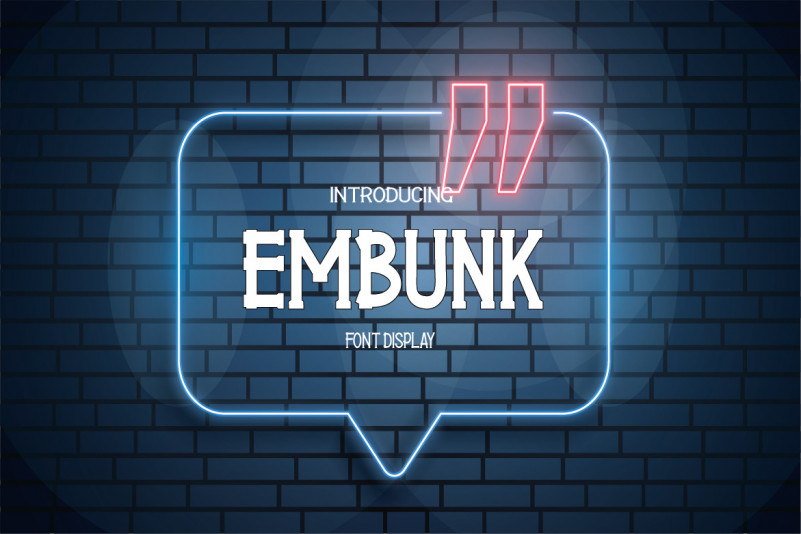 EMBUNK Display Font