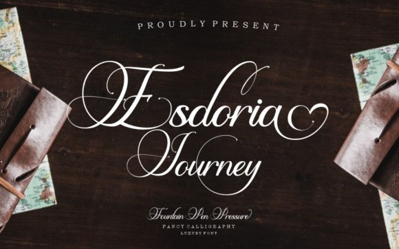 Esdoria Journey Calligraphy Font